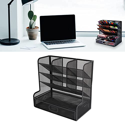 Caneta de mesa organizadora estrutura vertical ferro material 45° inclinação malha caneta organizado