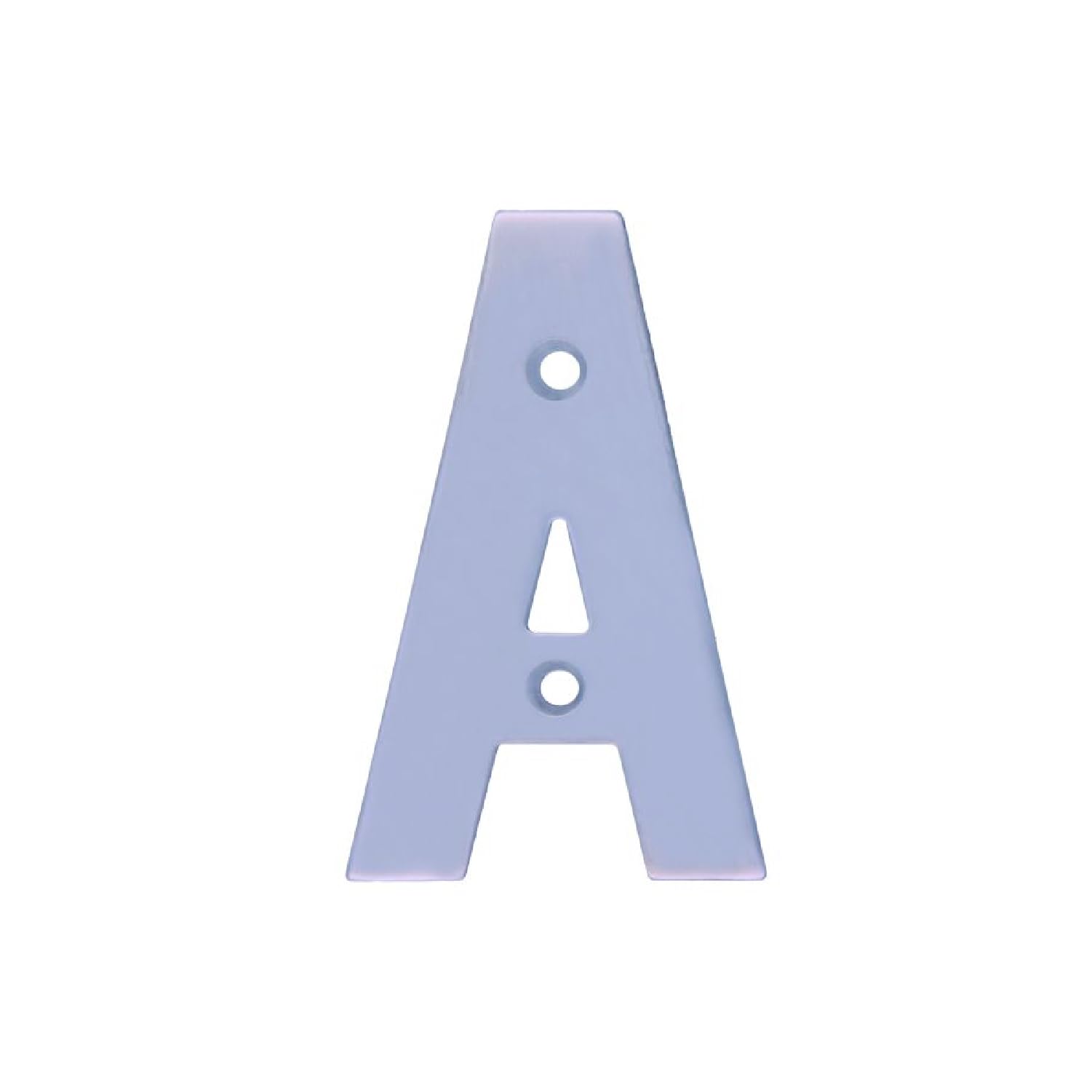 Amig - Stainless Steel Letter A for Screwing Inside and Outside, Metallic Silver, Letra A