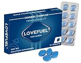 LOVEFUEL 1200mg UK | Stronger | Longer | Harder | Performance | Extra Strength Enhancing Pills, Stamina Endurance Booster Supplement Pills for Men | 10 Ginseng LIBIDO Booster Tablets