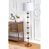 Safavieh FLL4003A Lighting Collection Landen Leaf 63.5 Antique Gold Floor Lamp, Metal