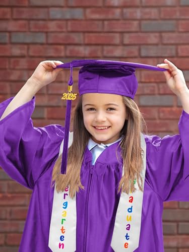 Image of QZYL Kindergarten Graduation Cap and Gown Set, 2026 Congrats Grad Outfit with Tassel & Certificate for Kindergarten