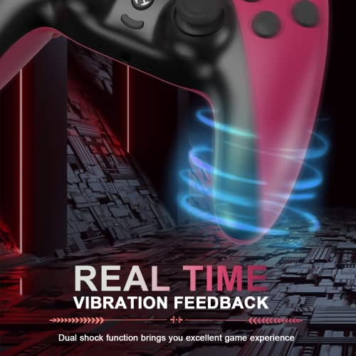 Wireless Controller For Ps4 Controller, Augex Ymir Game Remote For Playstation 4 Controller With Turbo, Steam Gamepad Work With Back Paddles, Scuf Controllers For Ps4/Pro/Silm/Pc/Ios -Cosmic Red #TOP1