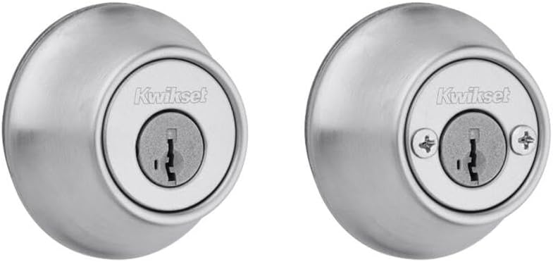 Kwikset SmartKey Security Satin Chrome Metal Double Cylinder Deadbolt