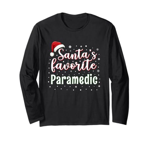 Santa's Favorite Paramedic Christmas Paramedic Xmas Manga Larga
