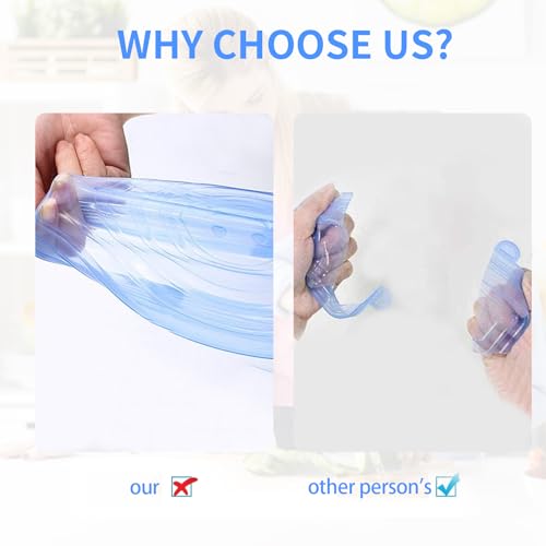 Silicone Stretch Lids Reusable Food Covers 6 Different Sizes Silicone Lids with Microwave Food Cover Silicone Bowl Covers for Dishes Jars Bowls