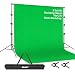 Emart Photo Video Studio 8.5 x 10ft Green Screen Backdrop Stand Kit, Photography Background Support System with 10 x12ft 100% Cotton Muslin Chromakey Backdrop