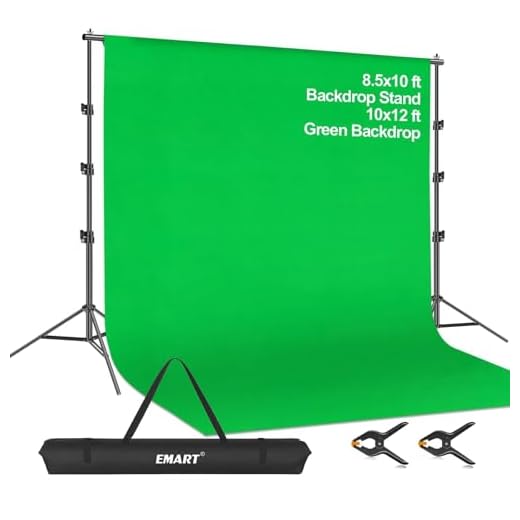 EMART Green Screen Backdrop Kit (8.5 x 10ft)