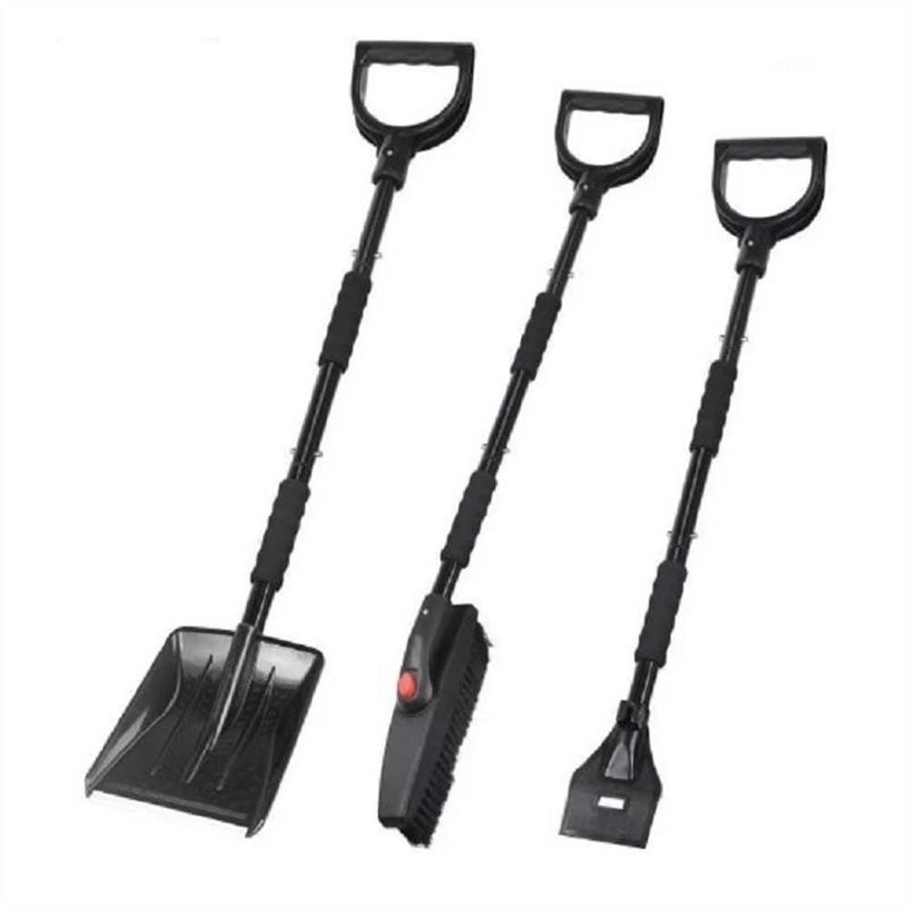 Rascador de hielo para coche Kit De Pala De Nieve 3-en-1 Con Rascador De Hielo Pala Plegable Para Quitar La Nieve Para Coche Camping Nieve Al Aire Libre Herramientas Retráctiles Rascadores de hielo pa