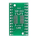 BerryBase SMD Breakout Adapter für SOP24 / SSOP24 / TSSOP24, 24 Pin, 0,65mm / 1,27mm