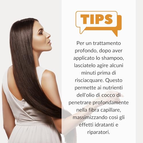 Pure Mineral - Shampoo Nutriente All'olio Di Cocco - Rinforza E Illumina I Capelli Secchi - Vitamine E Minerali - Senza Solfati, Parabeni, Petrolati - 500Ml - 4