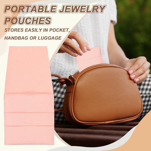 Bolsas de microfibra para joyas sourcing map de 8x8 cm pequeñas de sobre para collares 5