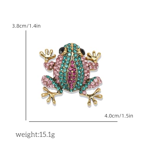 Image of Cute Frog Brooch and Pins for Women Men Lucky Brooches Gift