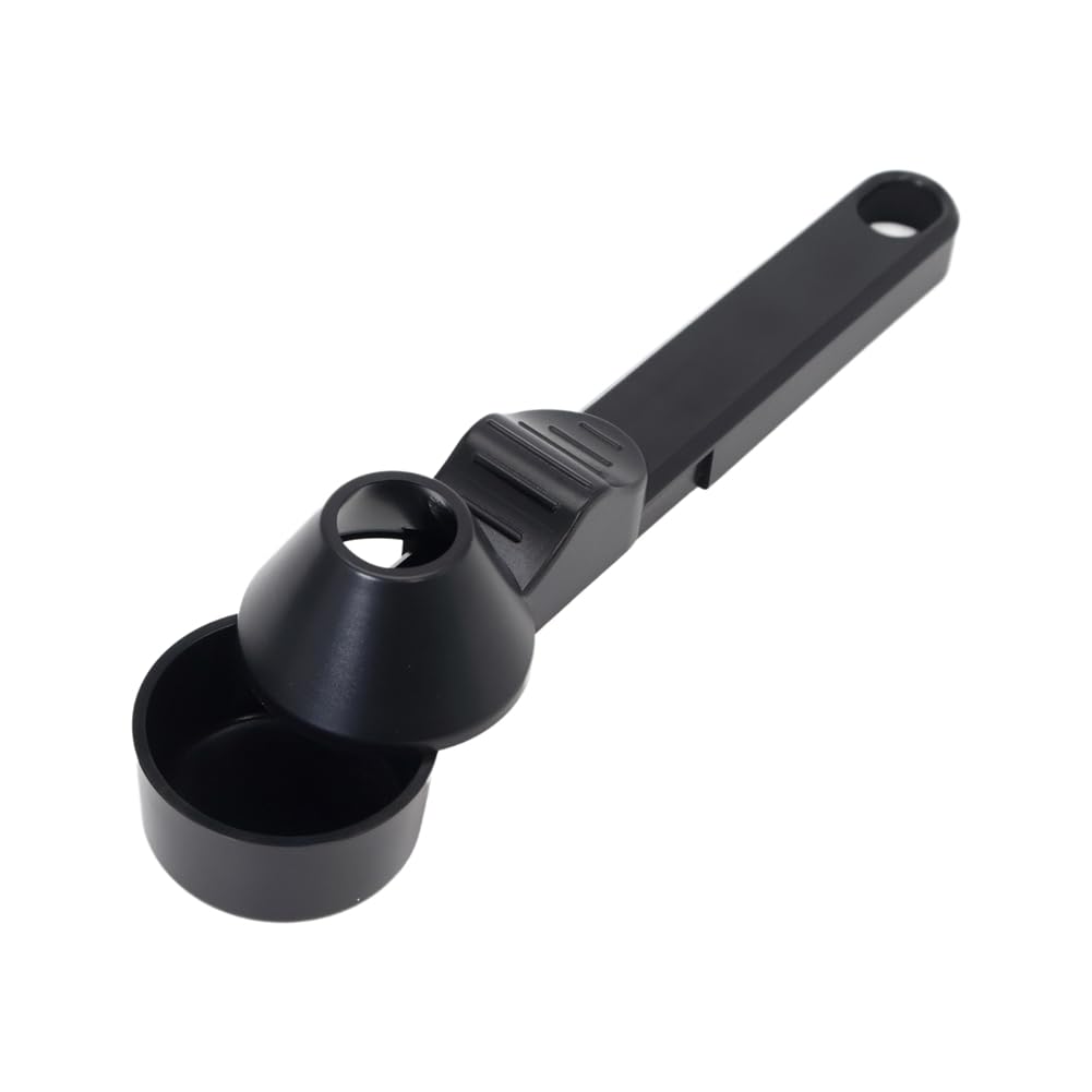 Cdymrl Black Coffee Scoop Funnel Coffee Measuring Spoon With Funnel For Ground Coffee For Reusable K Cup Refillable Coffee Pods 1Pc
