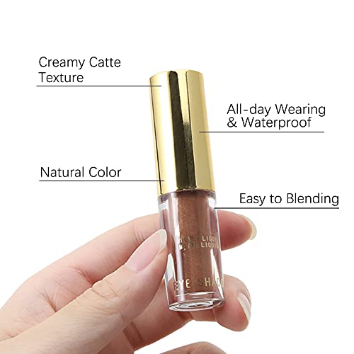 Jutqut Natural Matte Liquid Eyeshadow, Lightweight Cream Texture, Satin-Matte Finish, Blendable And Buildable Long Lasting Eye Shadow Stick, Available In 4 Neutral Brown And Pink Color 03# #TOP3