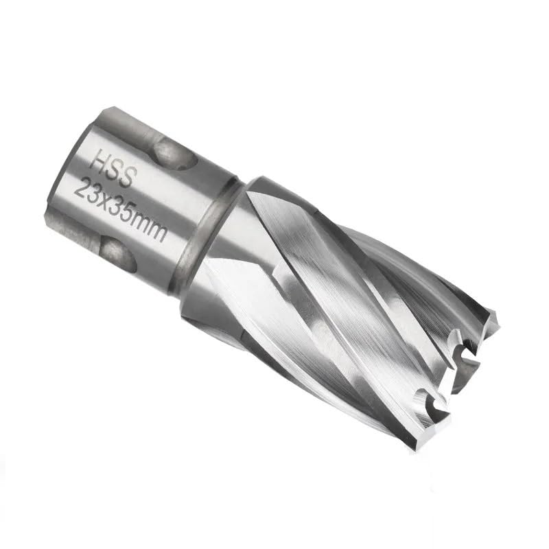 1 pieza de broca de núcleo de corte anular HSS, broca hueca de vástago Weldon for perforación de metal for taladro magnético de 12-30 mm(26x35mm)