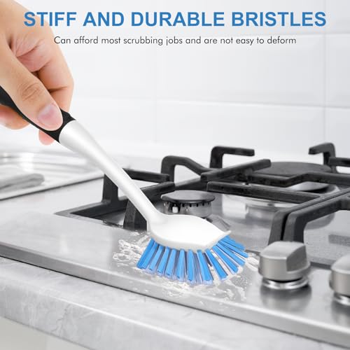 image for SetSail Dish Brush with Handle, 2 Pack Stiff Bristles Dish Scrubber wi