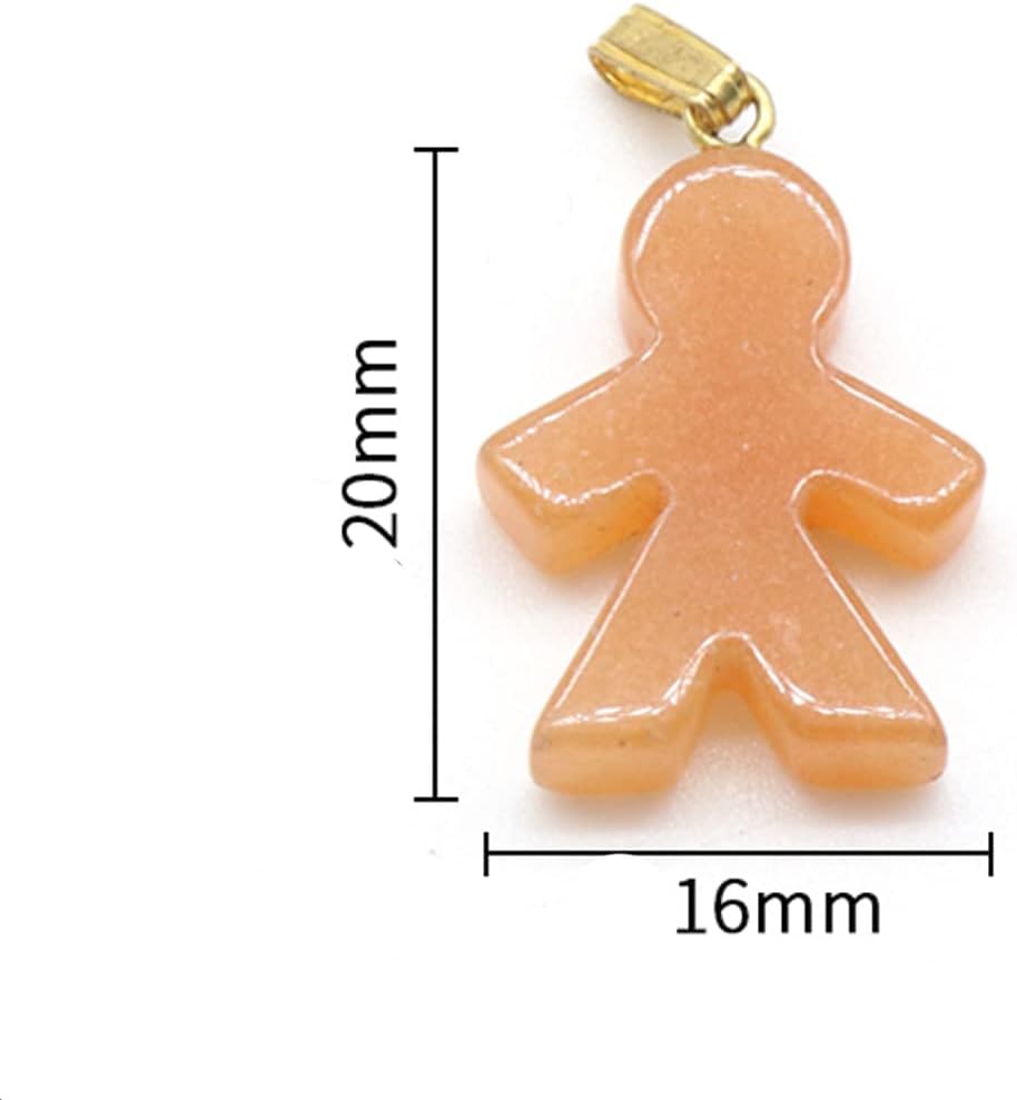 8pcs Natural Stone Pendant Rose Quartzs Agate Unakite villain Shape Charms For Making DIY Jewelry Necklace Bracelet Size 20×15mm - Image 2