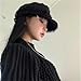 Japanese Women Double Layers Lace Beret Cap Fashion Girls Gothic Punk Cross Pendant Octagonal Hat Street Photography Hat Black