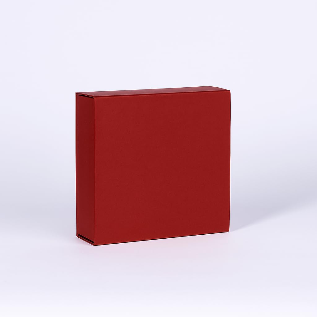 Mainetti Scatola regalo magnetica – 25 confezioni in cartone rigido con chiusura magnetica | scatola regalo vuota per matrimonio, Natale e compleanno | regalo di lusso unisex | Rosso opaco