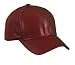 Burgundy Genuine Leather Baseball Cap Hat Made In The USA