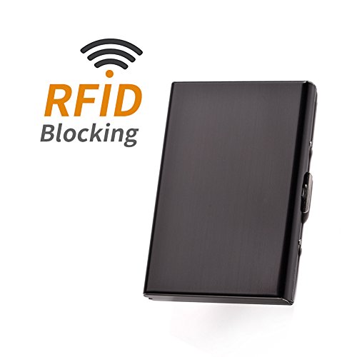 Rfid Credit Card Holder For Women And Men, Stainless Steel Credit Card Wallet For Holding Debit Card And Id Card ( Add 5Pcs Card Slots) #TOP2