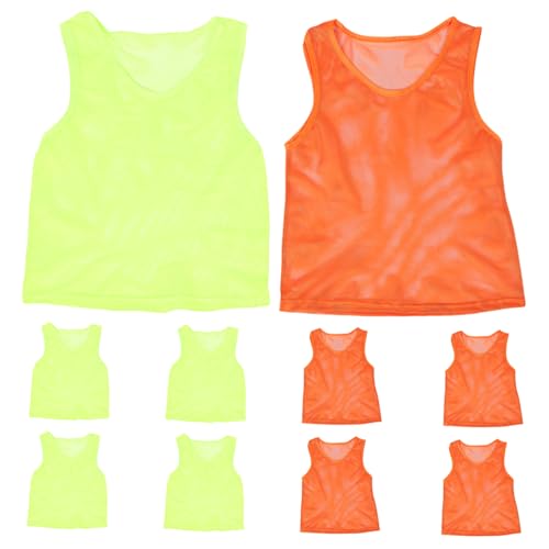 WOONEKY Youth Team Training Vest 12 Pcs Set Soccer Basketball Pinnies Sturdy Washable Bright Colors Kids’ Practice Gear Lightweight