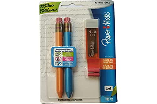 Lapiseira Papermate Mates 1.3 Mm + Grafite, Blister com 2 um