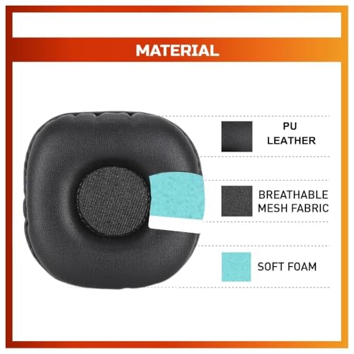 Image of Crysendo Headphone Cushion Compatible with Boat Rockerz 600 Headphone | Soft Ear Pads Replacement Cushion Cover | PU Leather & Foam Earpads (Black)