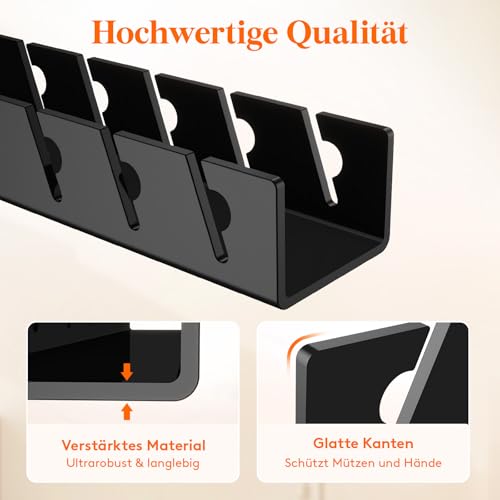 Lifewit Cap Halter, 3 Stück Kunststoff Kappen Organizer, Cap Aufbewahrung Fasst 21 Hüte, Desktop Cap Halterung, Kappenhalter für Schlafzimmer, Kleiderschränke, Kommoden und Wände, Schwarz