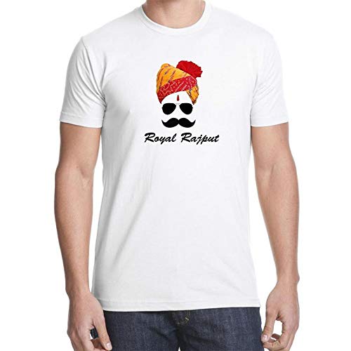 Royal Rajput Printed White T-Shirt 