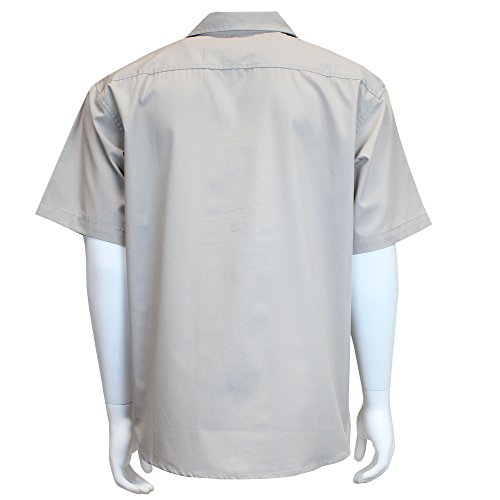 David Carey Ford F-150 Work Shirt – Grey – Button Up Collared Short Sleeve Mechanic Camp/Club Shirt3