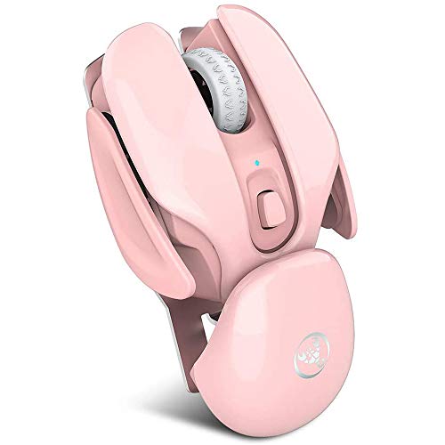 Wireless Mouse Rechargeable Silent Click, for Students and Office Staff, Ergonomic Mouse Compatible with PC, Laptop, Desktop - A Distinctive Mouse That Highlights Your Temperament