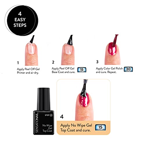 Sensationail Peel Off Formula Gel Nail Top Coat Refill, 0.25 Fl Oz, Clear #TOP2