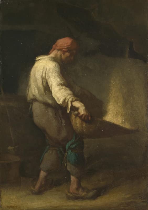 Affiche Impression d'art Le Vanneur Jean-François Millet tableau toile 60x90cm
