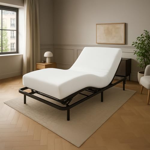 SAMPUR - Matelas Visco Dream pour Lit Electrique - Mémoire de Forme et Mousse Haute Résilience - Soutien Mi-Ferme et Accueil Moelleux - Epaisseur 17 cm (80 x...