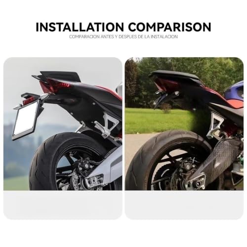 Support de plaque d'immatriculation moto rigide anti-vibration RSV4 Tuono RS660