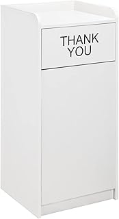 Global Industrial Wooden Waste Receptacle with Tray Top, 36 Gallon, Gray