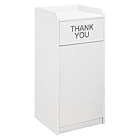 Vista 1 de Global Industrial Recipiente de basura de madera con bandeja superior, 36 galones, gris