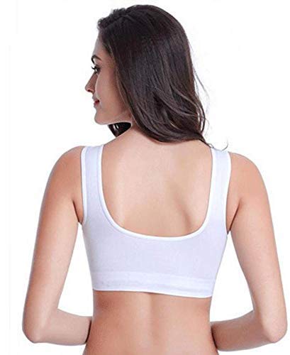 Rich Bells Nylon Spandex Women Air Sports Bra, Stretchable Non-Padded & Non-Wired Seamless Bra-(Pack of 6)