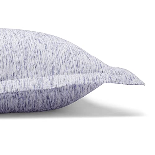 Amazon Basics Cotton Blend Jersey Knit Comforter Set, Full/Queen, Blue Space Dye #TOP2