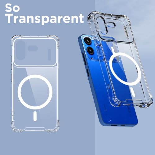 Image of Outlouders Back Cover for Nothing Phone 4b 5G | Magnetic-Safe | Transparent PC + TPU | Magnetic Support | Shockproof Protection Bumper Case (Transparent)
