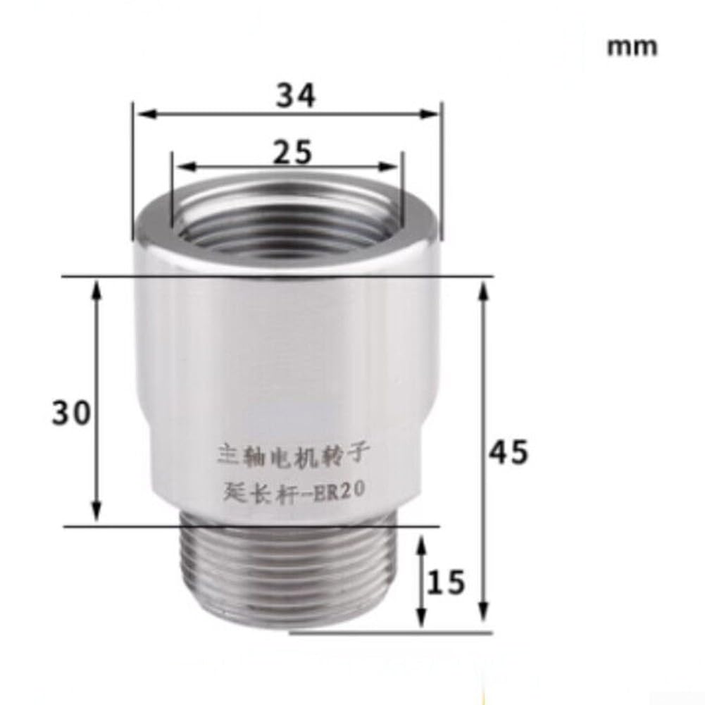 Adaptateur de filetage pour mandrin de serrage ER11 ER16 ER20 ER25 ER32 (ER16-ER20)