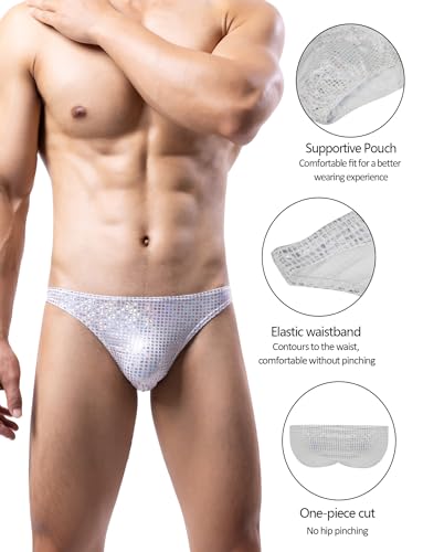 Panegy Men Shiny Underwear Sexy Mens Underwear Mens Sexy Lingerie Underwear Mens Thongs Underwear Sexy S-XL4