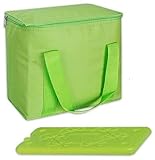 A.I. & E. 7 Liter Kühltasche Thermotasche Kühlbox Cool Butler inklusive 1 Kühlakku in 3 Farben (Limette)