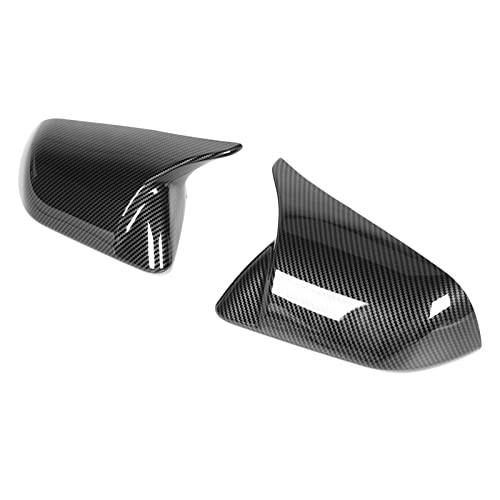 for Carbon Fiber Mirror Cover Car Exterior 2Pcs Door Mirror Cover Left Right Horn Style Replacement for 2015‑2022 Carbon Fiber Style (Carbon Fiber Style) by Qiilu - Used condition - CA$14.70