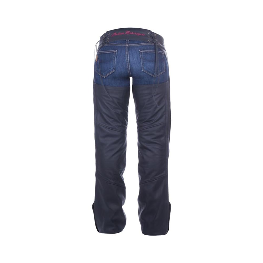 Indian Motorcycle Women's Traditional Leather Chaps, Black - S