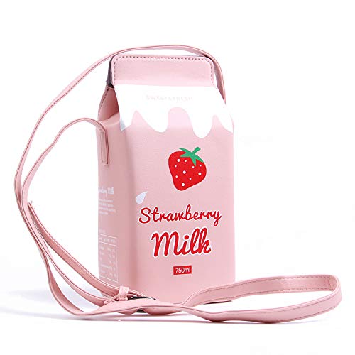 LUI SUI Mädchen Früchte Banane Erdbeermilch Box Cross Body Geldbörse Tasche Frauen Telefon Brieftasche Mini Umhängetaschen