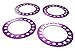 Integy RC Model C22615PURPLE Outer Black Ring O.D.102mm (4) for 40 Size Type Beadlock Wheel