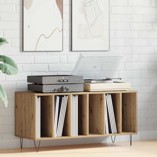 Mueble para discos de vinilo de roble con 6 estantes Artisan 2