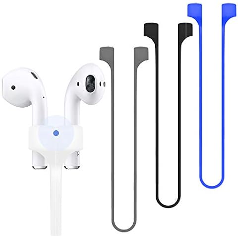 ABCOOL 4PCS Compatible for Magnetic Anti-Lost Strap AirPods 1 2 Pro Accessory - Colorful Soft Sport String Tether Lanyard, Running Silicone Wire Cable Connector, Silica Gel Neck Rope Cord Cover